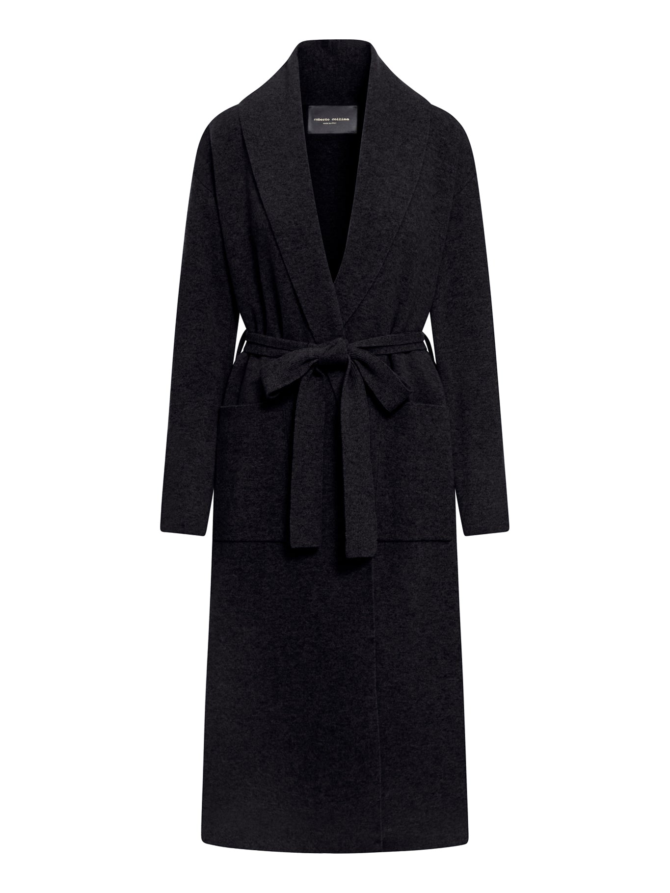 Long coat with belt