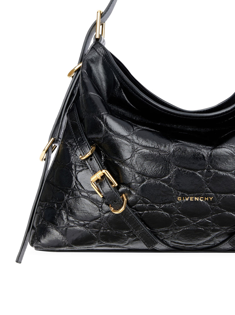 Medium Voyou bag in crocodile-effect leather