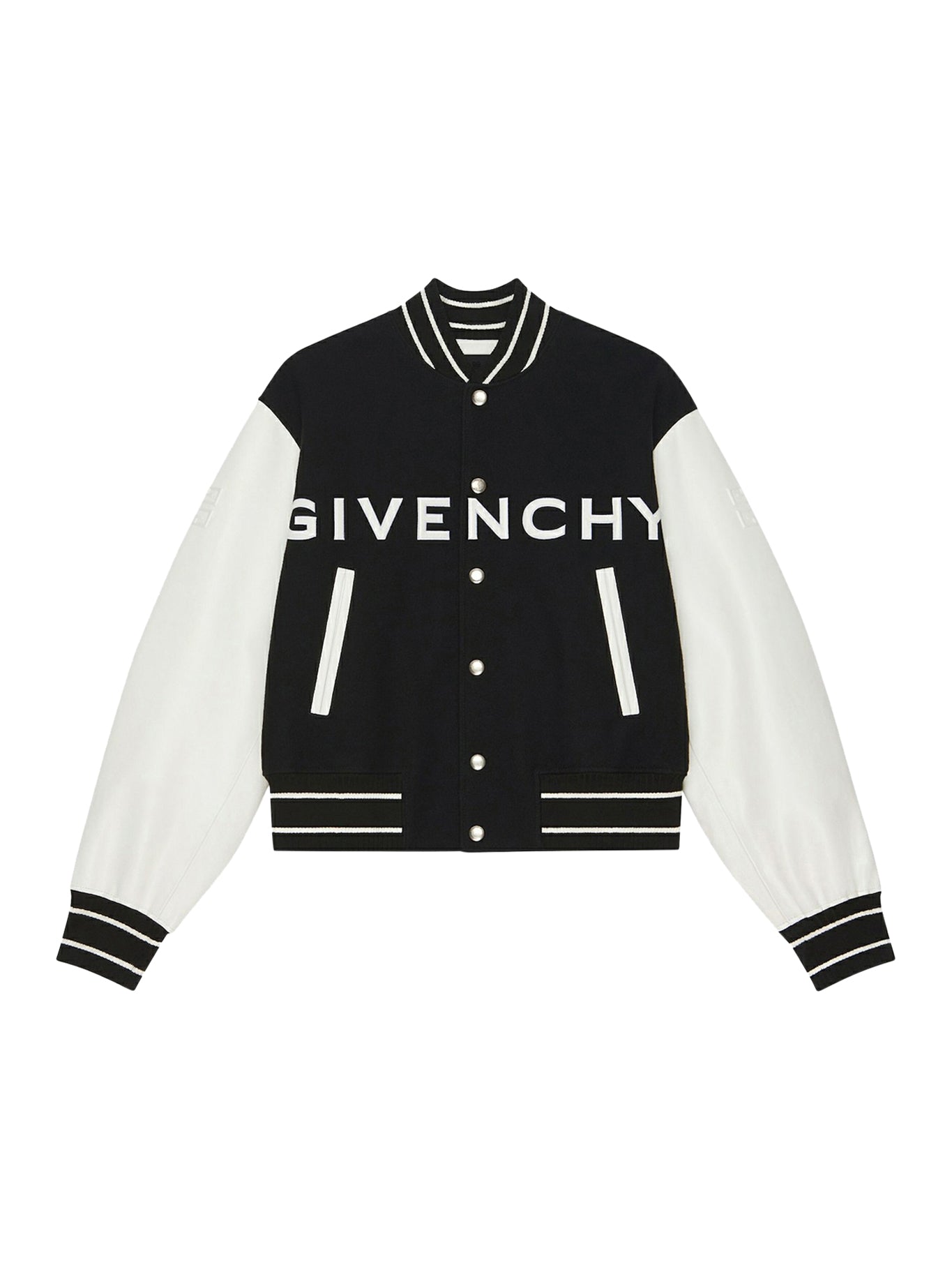 GIVENCHY bomber jacket in wool and leather