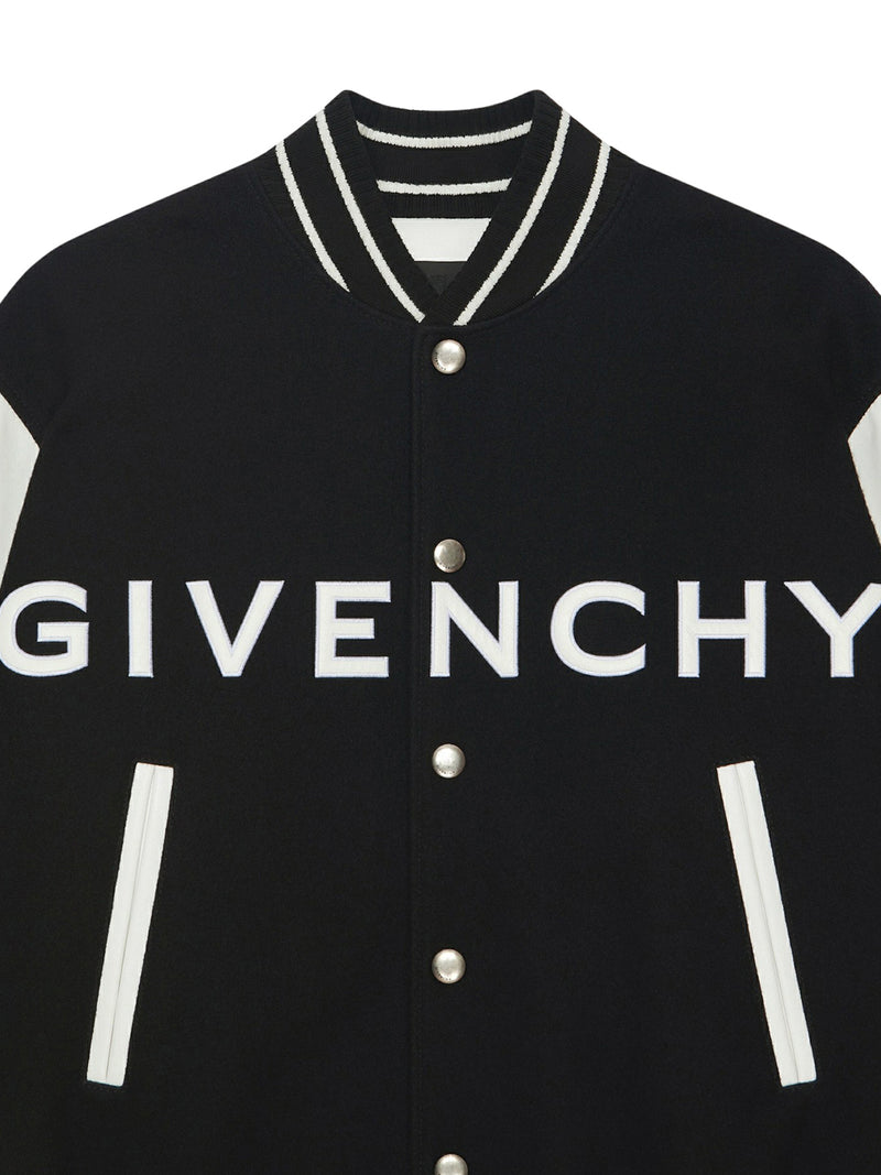 GIVENCHY bomber jacket in wool and leather