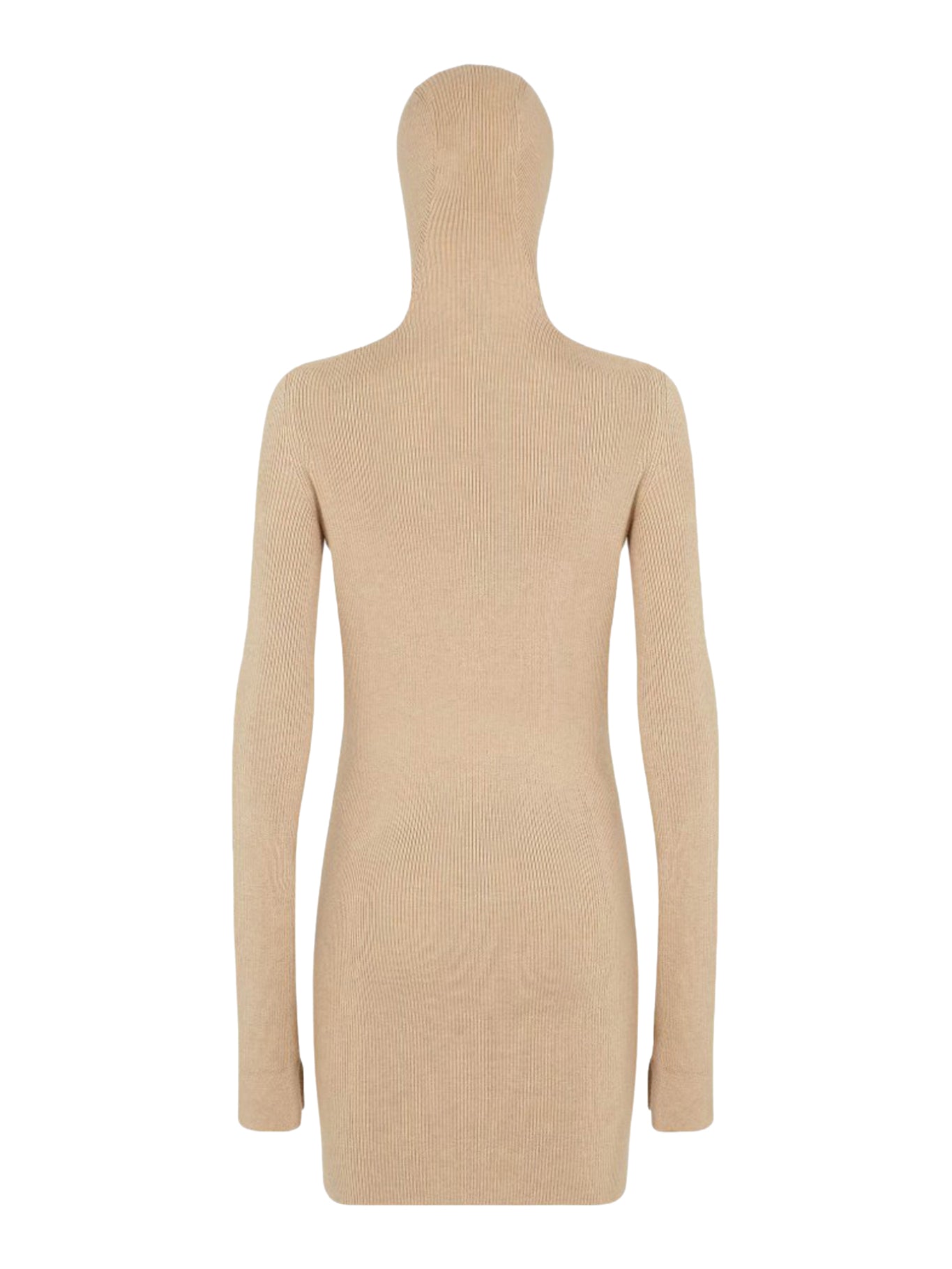 Beige wool and silk dress