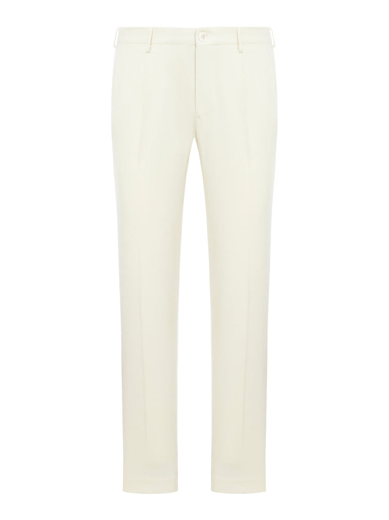 COTTON TROUSERS WITH PLEATS