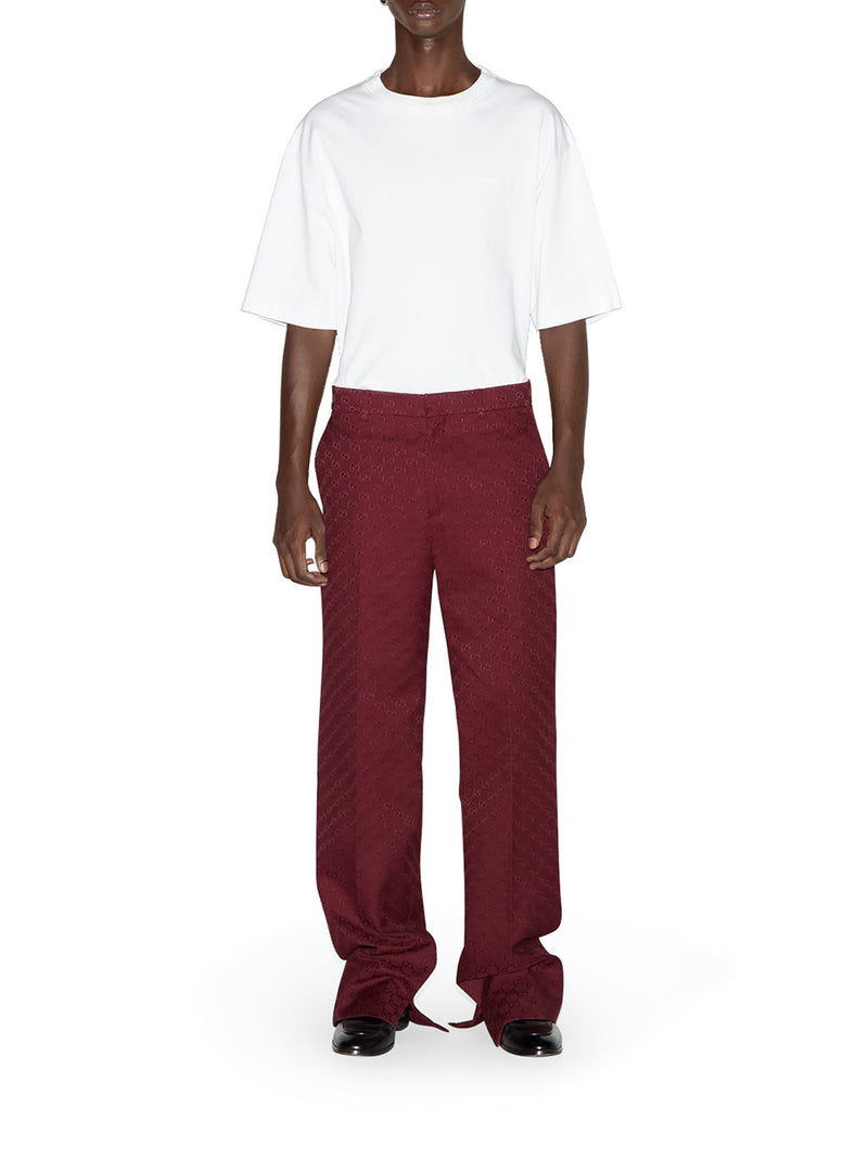 GG COTTON CANVAS PANT WITH EMBROIDERY