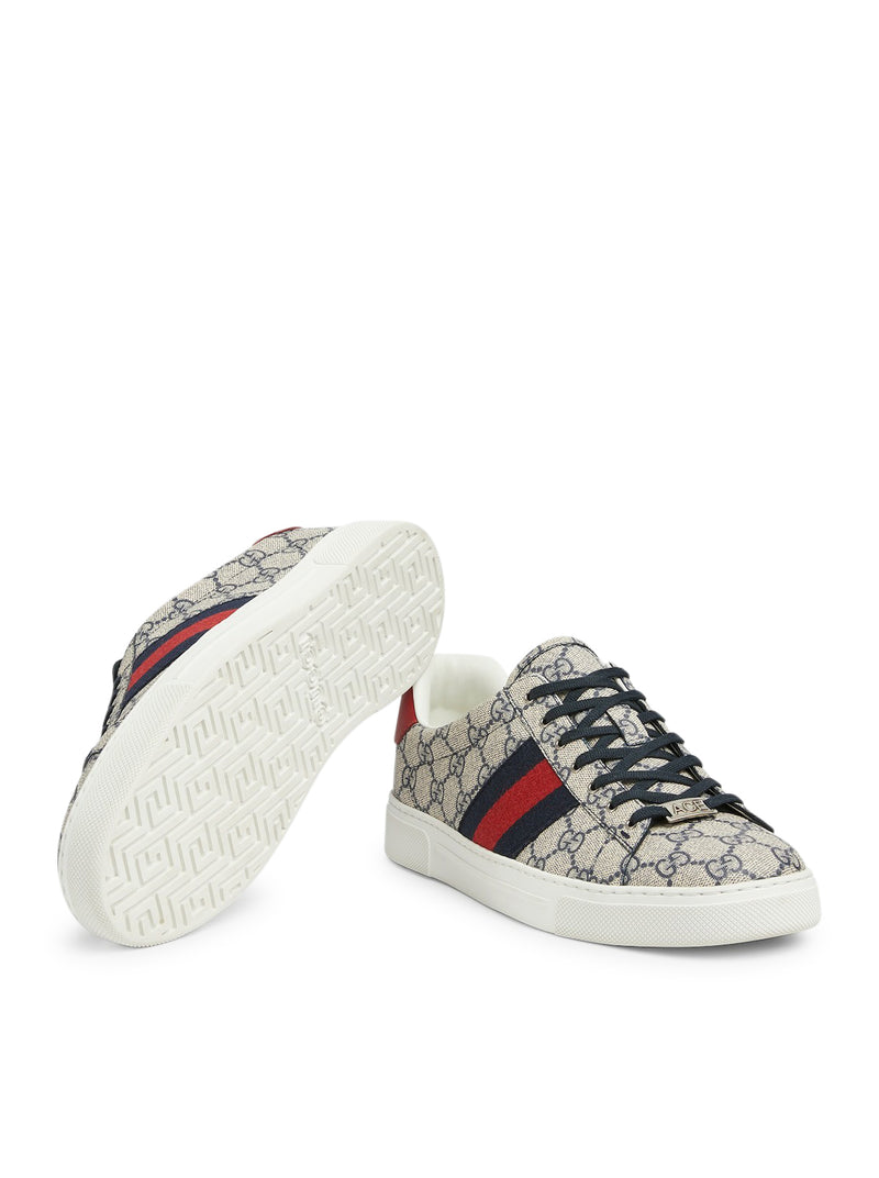 GUCCI ACE MEN`S SNEAKER WITH WEB DETAIL