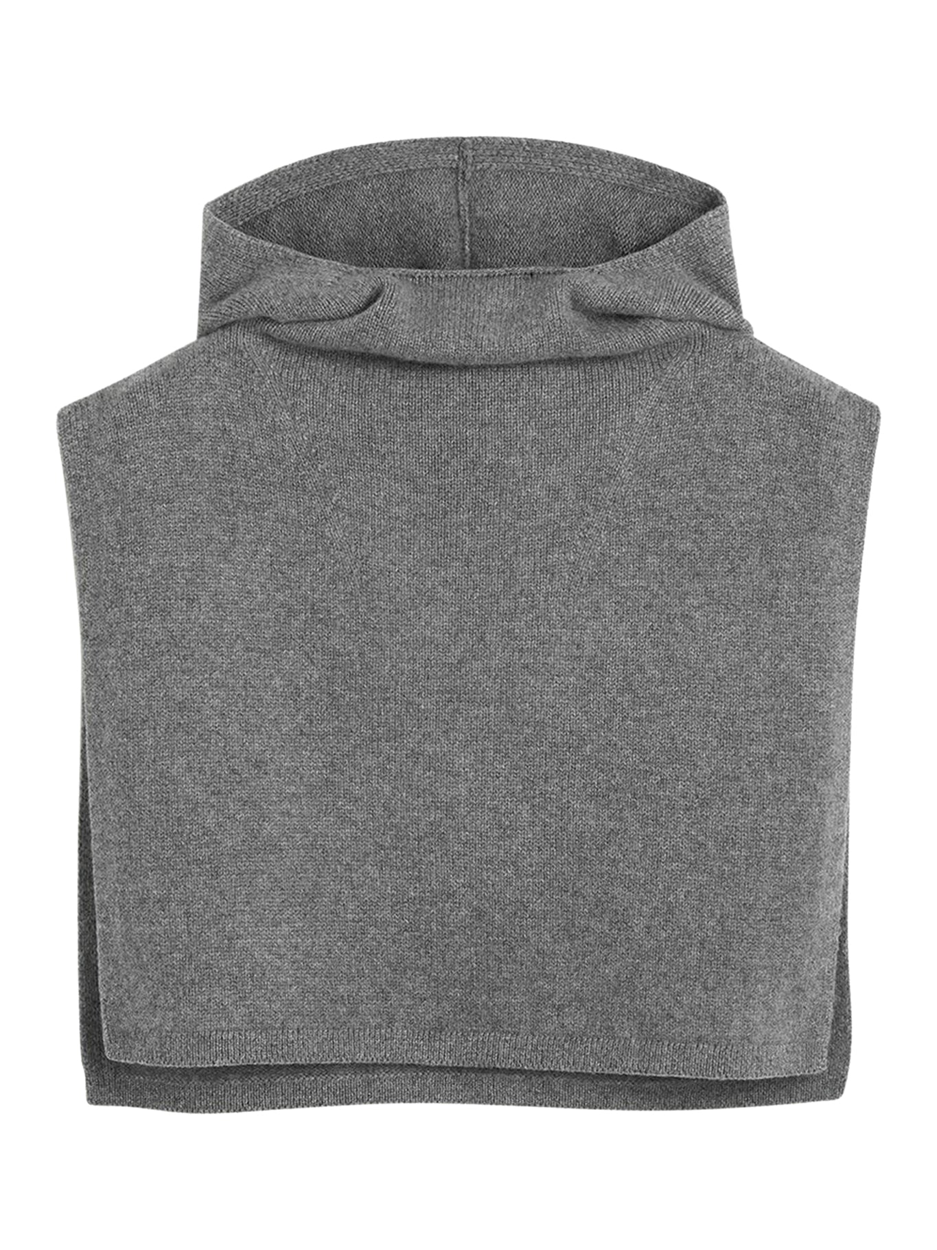 Wool cashmere hoodie bib