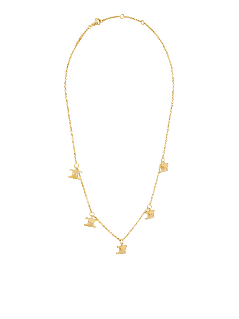 TRIOMPHE STUD NECKLACE IN BRASS WITH GOLD FINISH