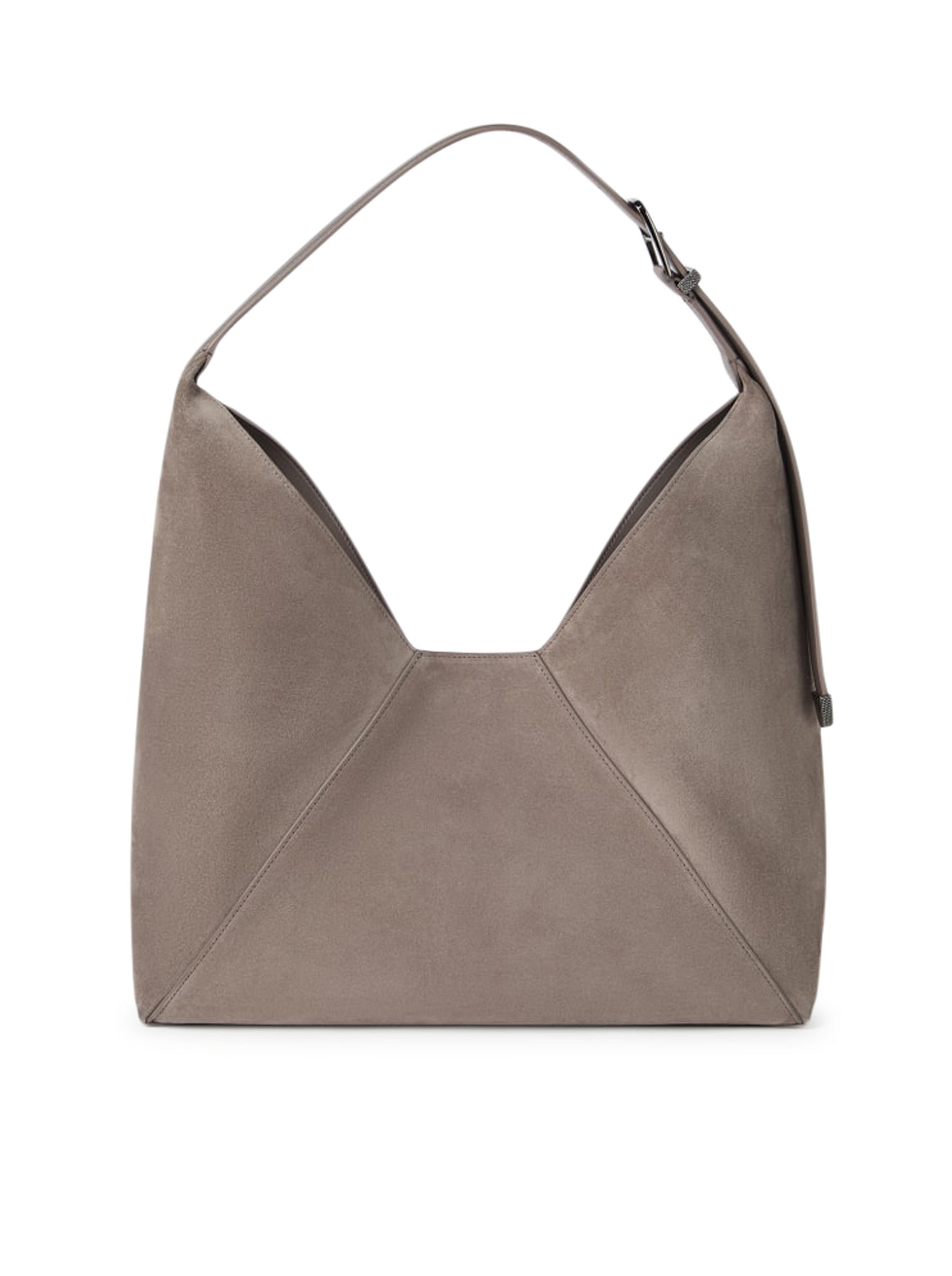 Suede calfskin hobo bag