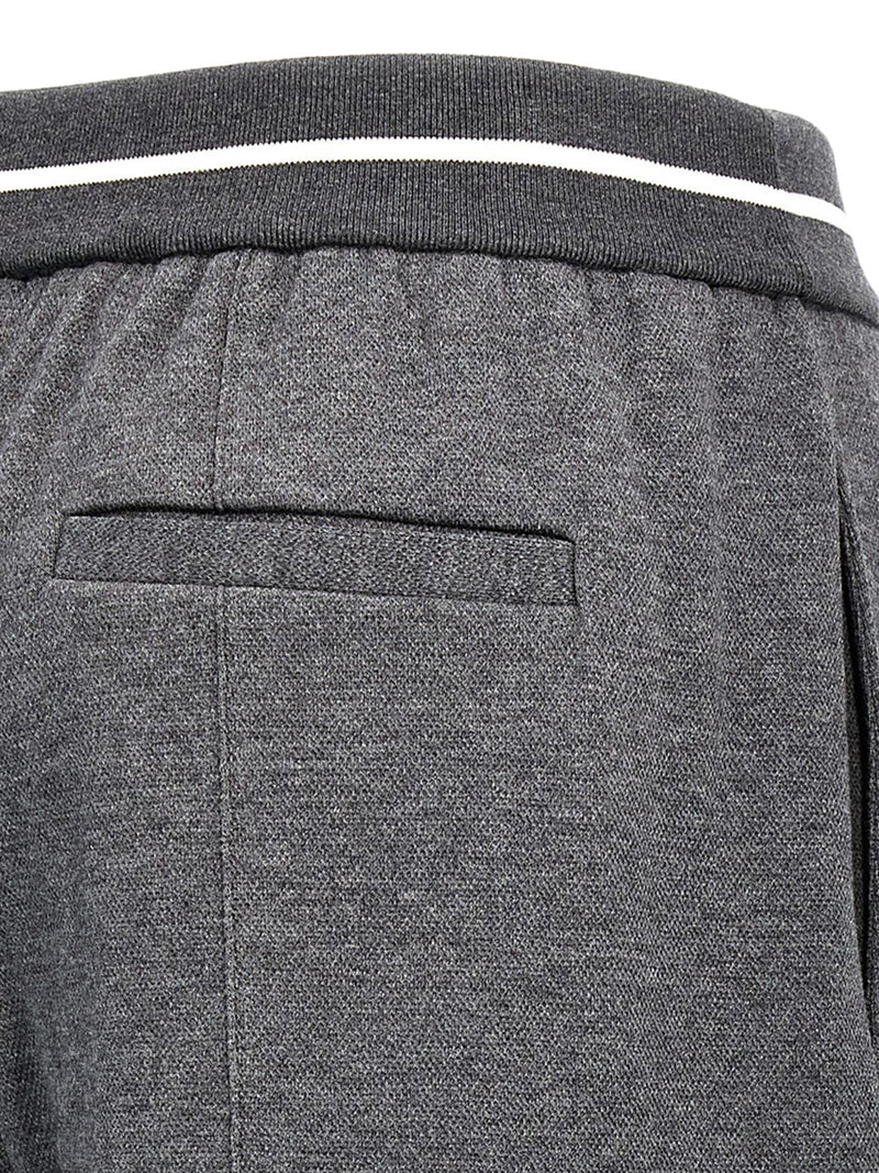 Loose trousers in techno cotton piqué