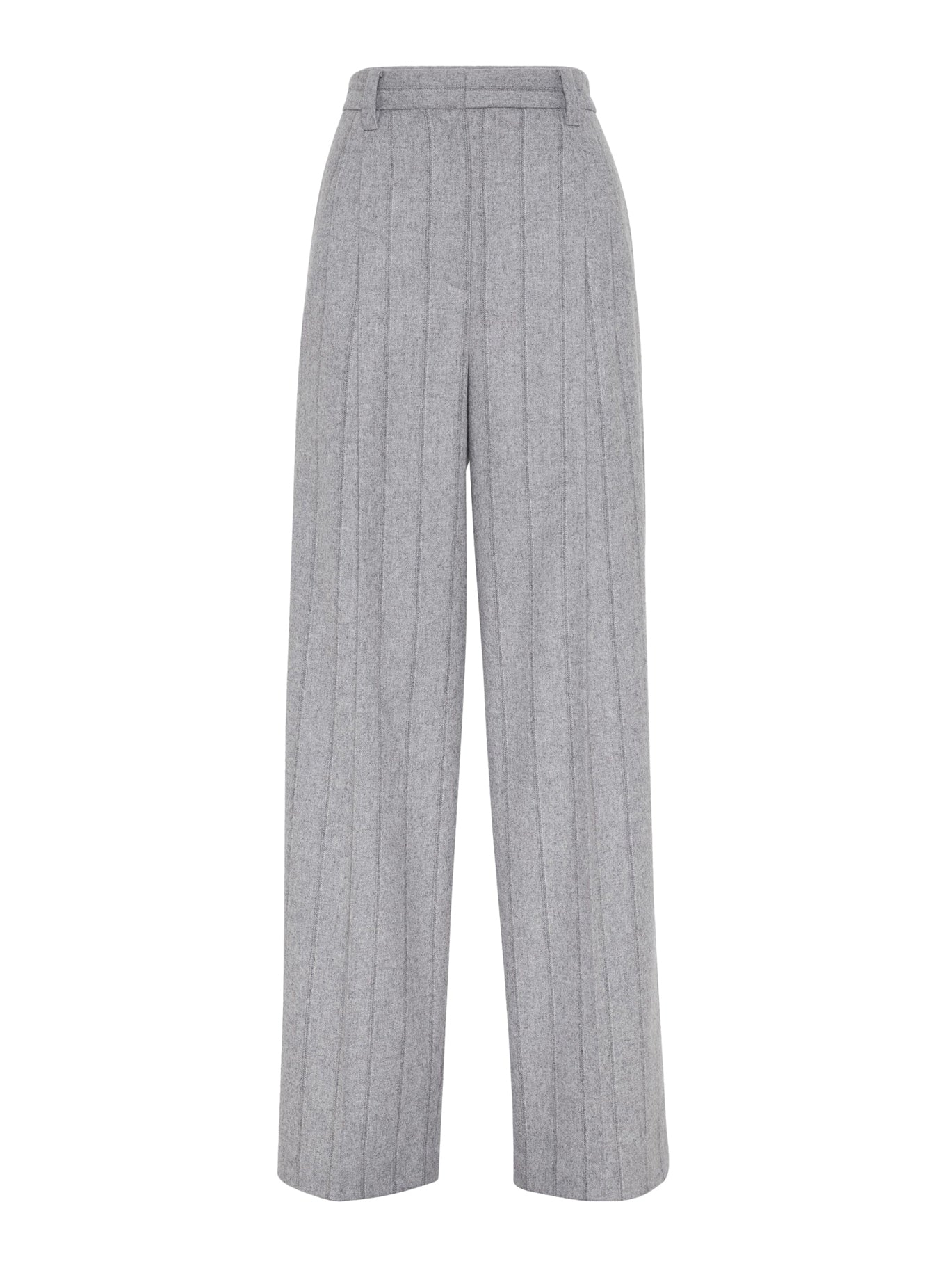 Pleat-detailing straight-leg trousers