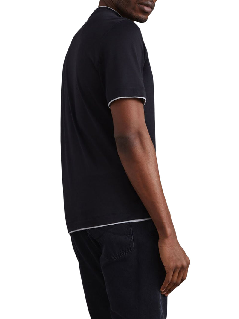 Jersey T-shirt with contrasting edging