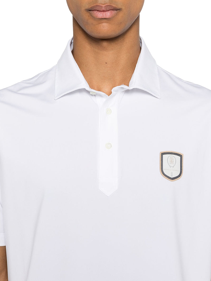 Logo-patch polo shirt