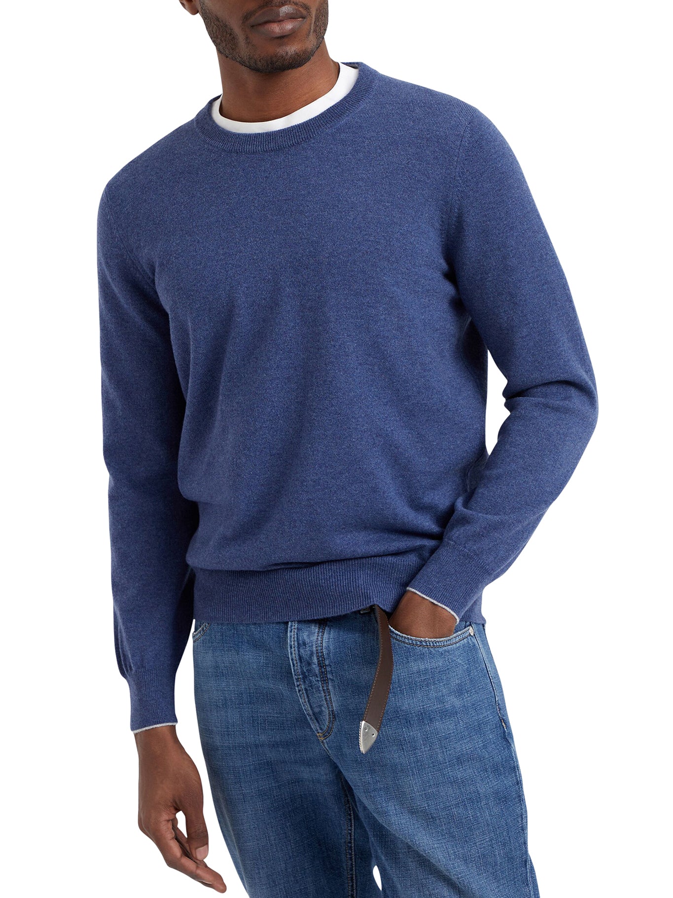 Crew-neck cashmere jumper