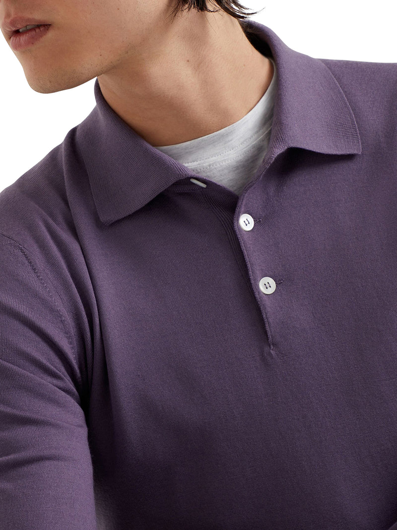 Purple amaranth polo shirt