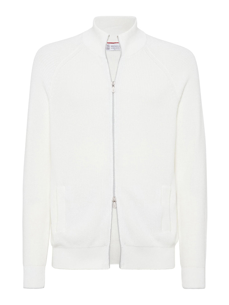 White cotton cardigan