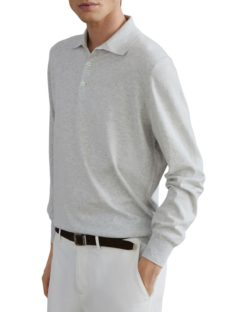 Lightweight cotton polo-style jersey