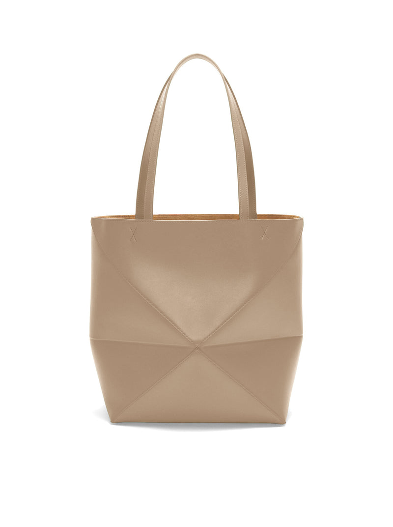 PUZZLE FOLD TOTE BAG IN POLISHED CALFSKIN