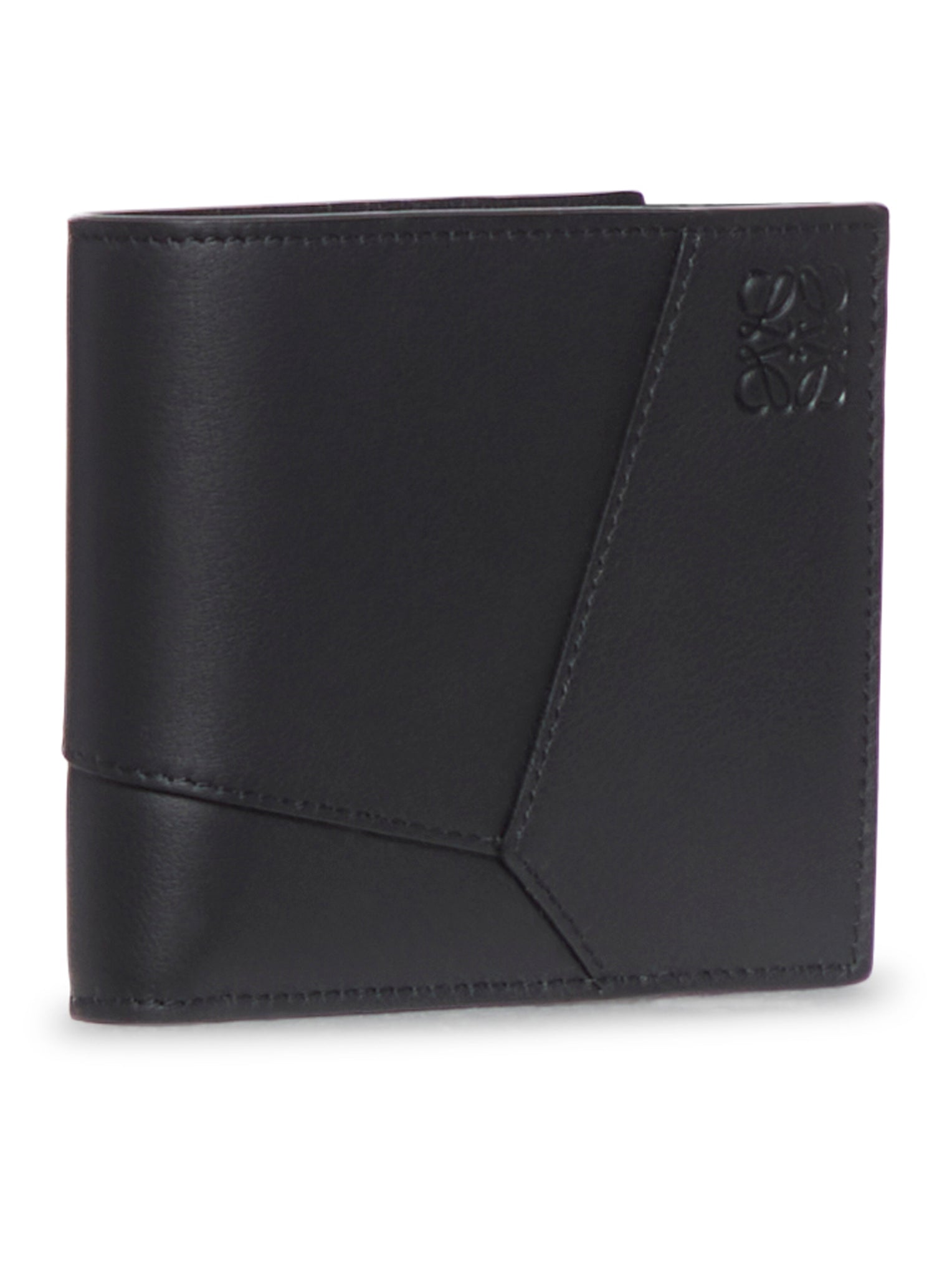 Puzzle bifold wallet in classic calfskin leather