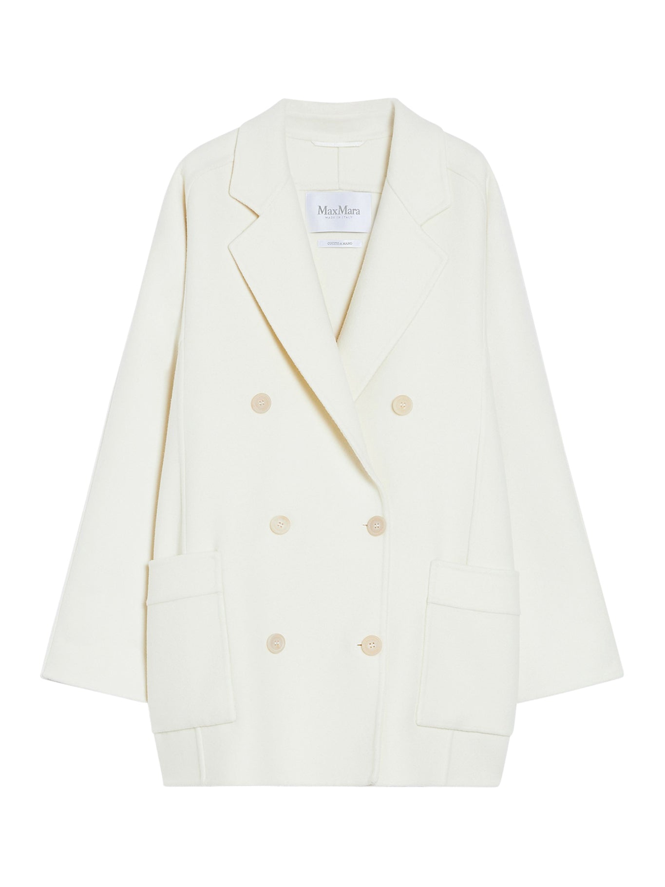 SHORT WOOL AND CASHMERE COAT