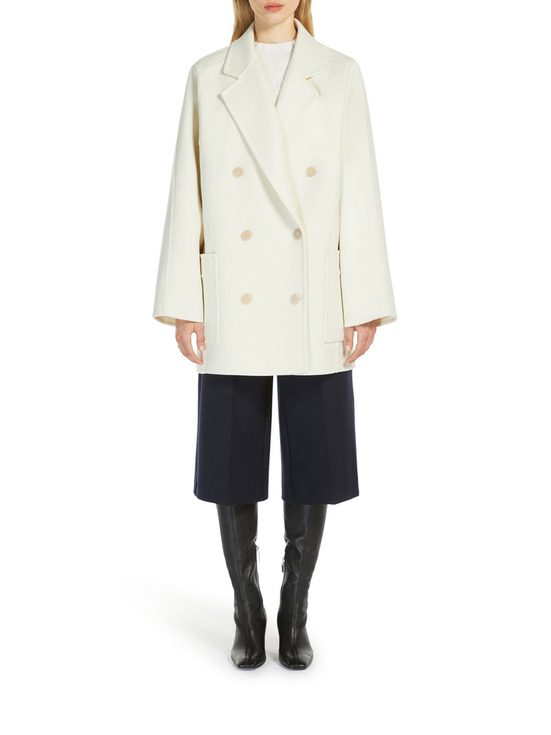 SHORT WOOL AND CASHMERE COAT