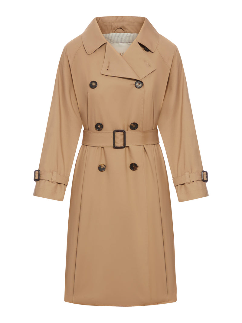 TRENCH MIDI IN TWILL ANTIGOCCIA