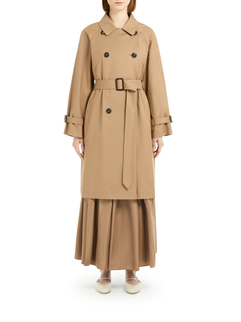 TRENCH MIDI IN TWILL ANTIGOCCIA