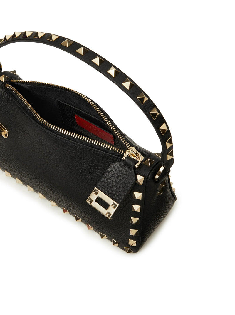 SMALL ROCKSTUD SHOULDER BAG IN GRAINED CALFSKIN