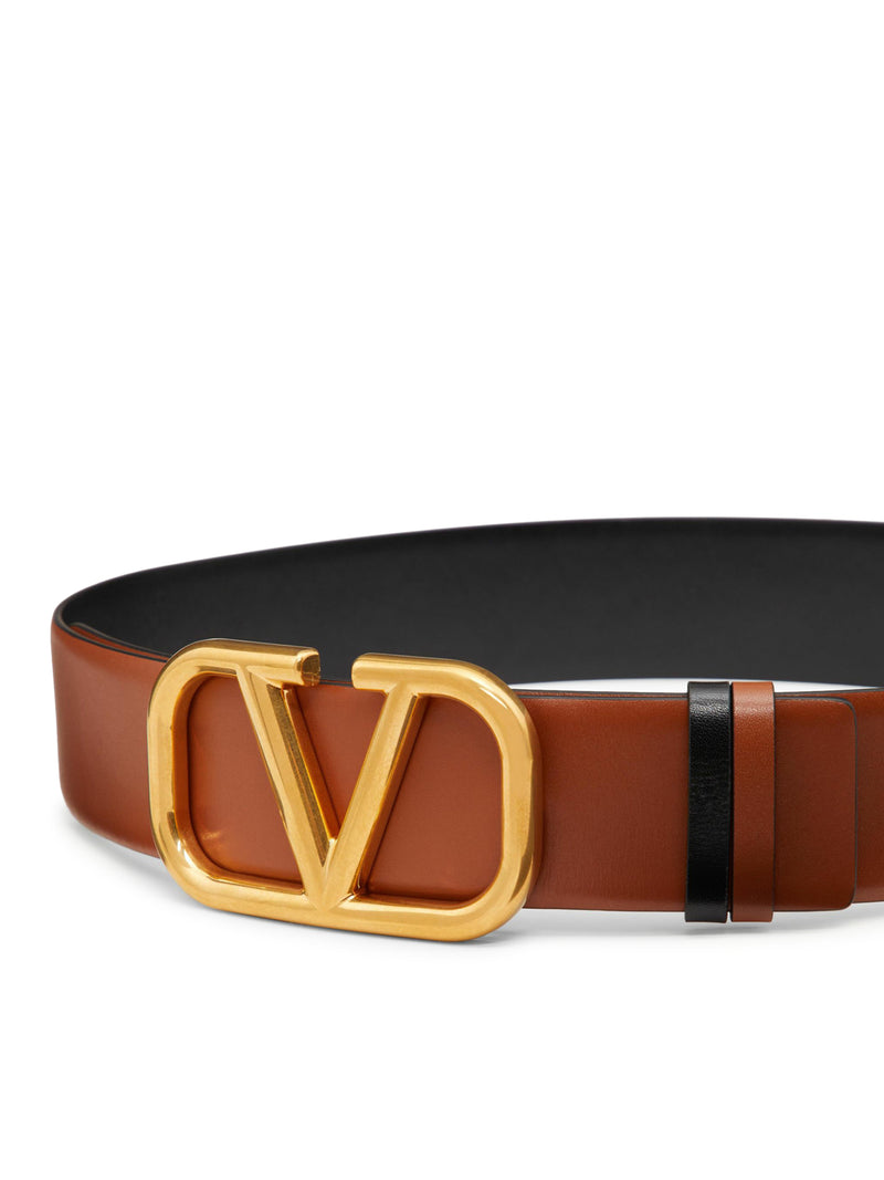 VLOGO SIGNATURE REVERSIBLE BELT IN GLOSSY CALFSKIN 40MM