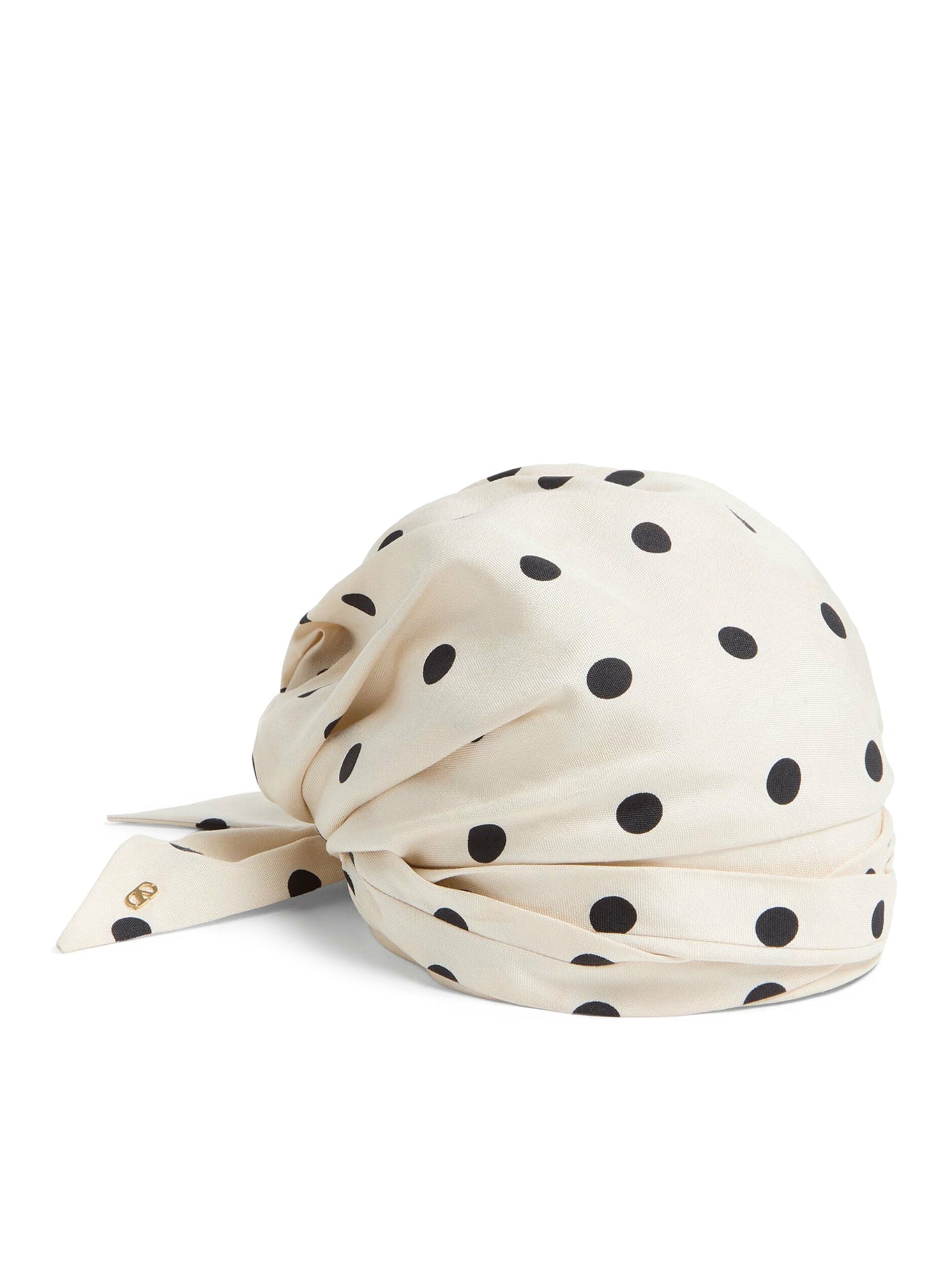 SILK POLKA DOT TURBAN