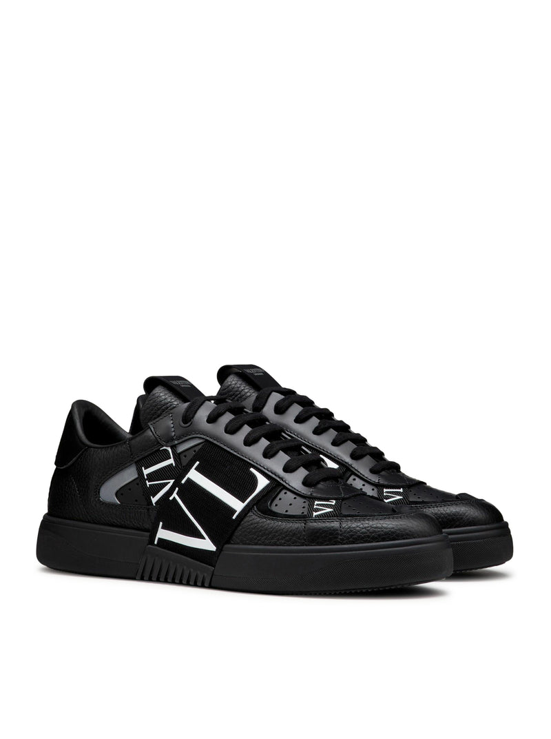 LOW-TOP CALFSKIN VL7N SNEAKER WITH BANDS