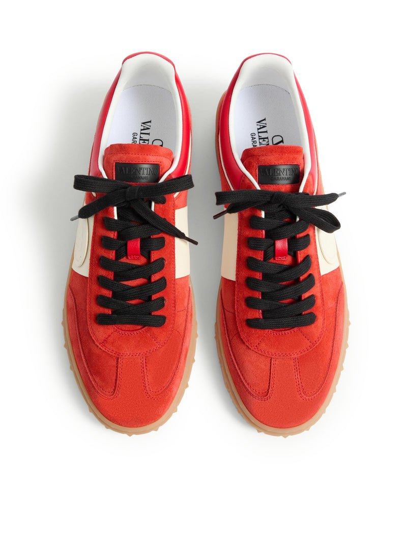 UPVILLAGE LOW TOP SNEAKER IN SPLIT LEATHER AND CALFSKIN NAPPA LEATHER