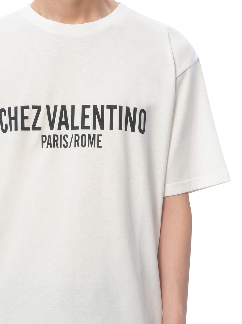 CHEZ VALENTINO PRINT COTTON T-SHIRT