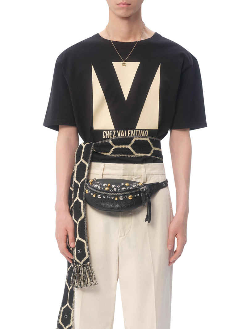 CHEZ VALENTINO PRINT COTTON T-SHIRT