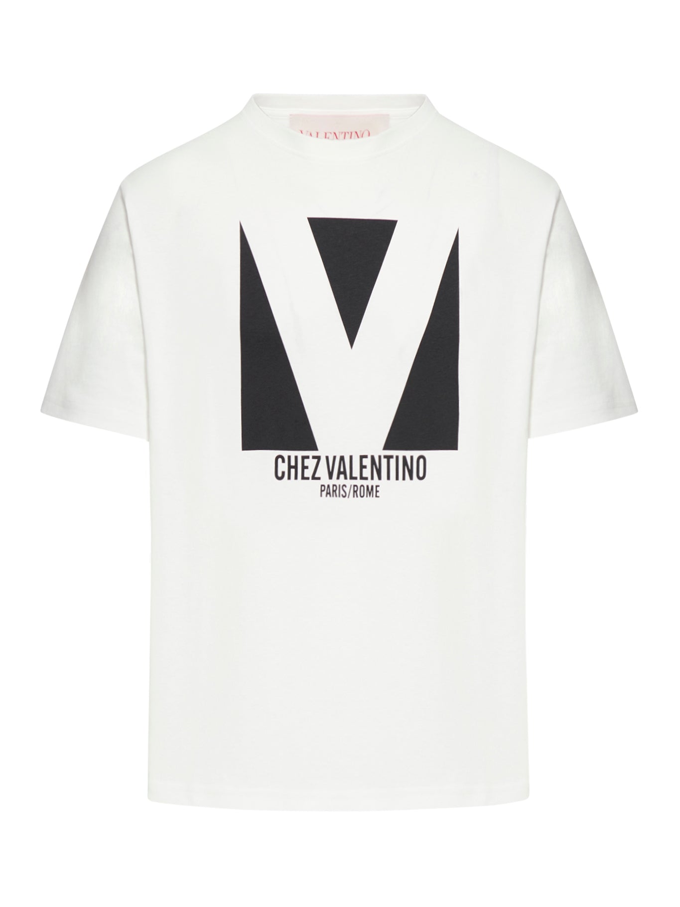 CHEZ VALENTINO PRINT COTTON T-SHIRT