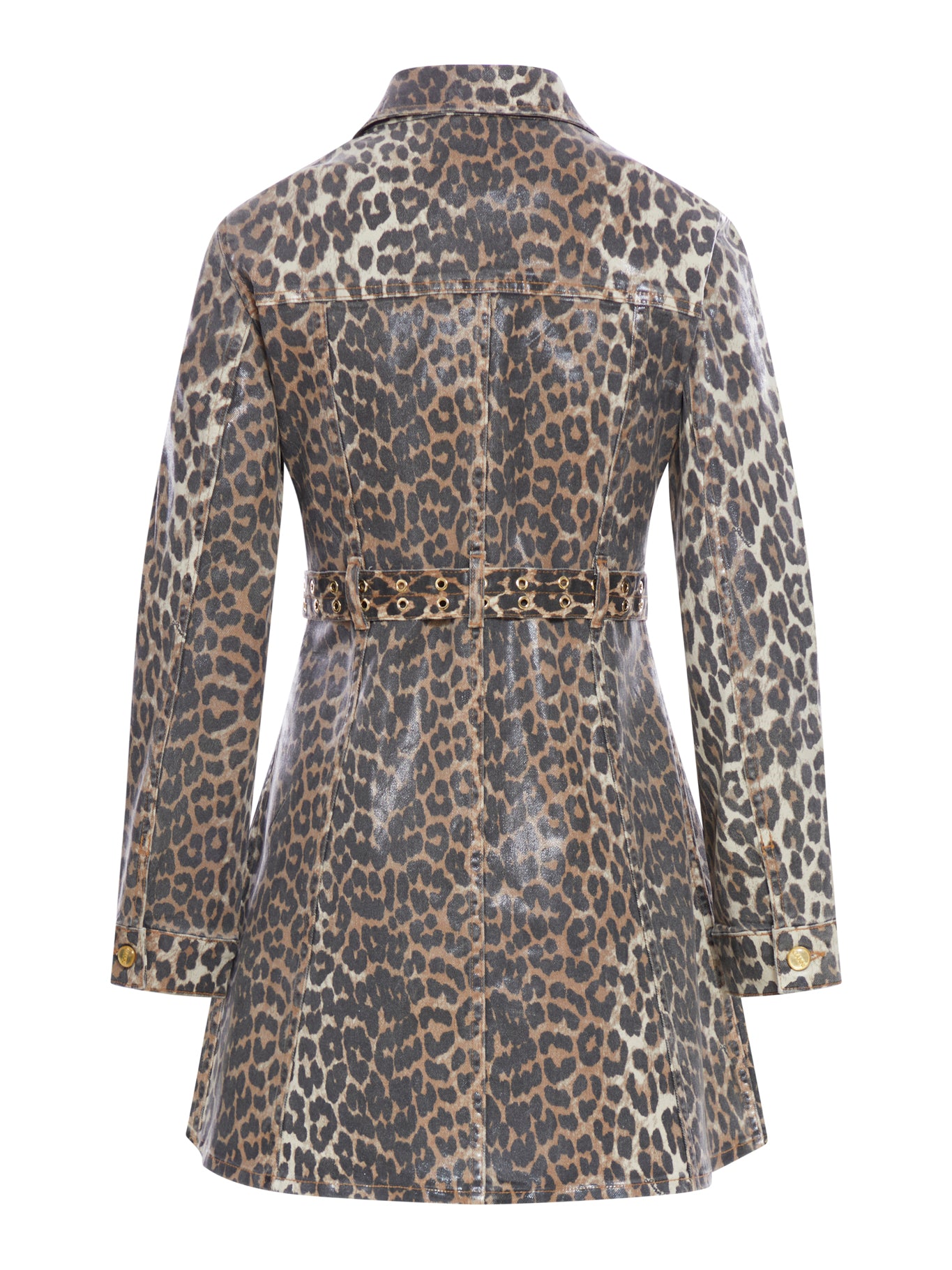 LEOPARD DENIM DRESS