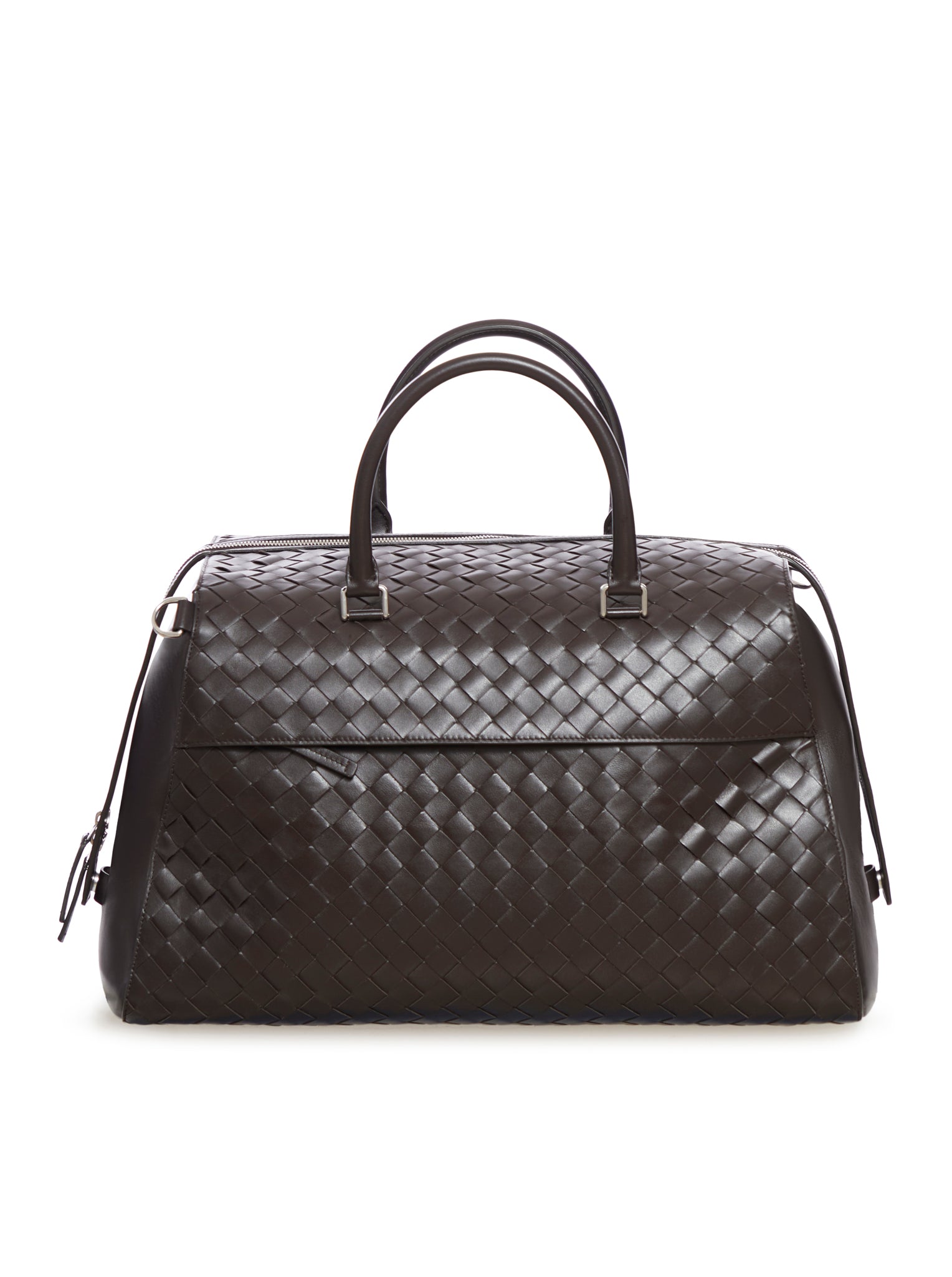 WOVEN LEATHER TRAVEL BAG