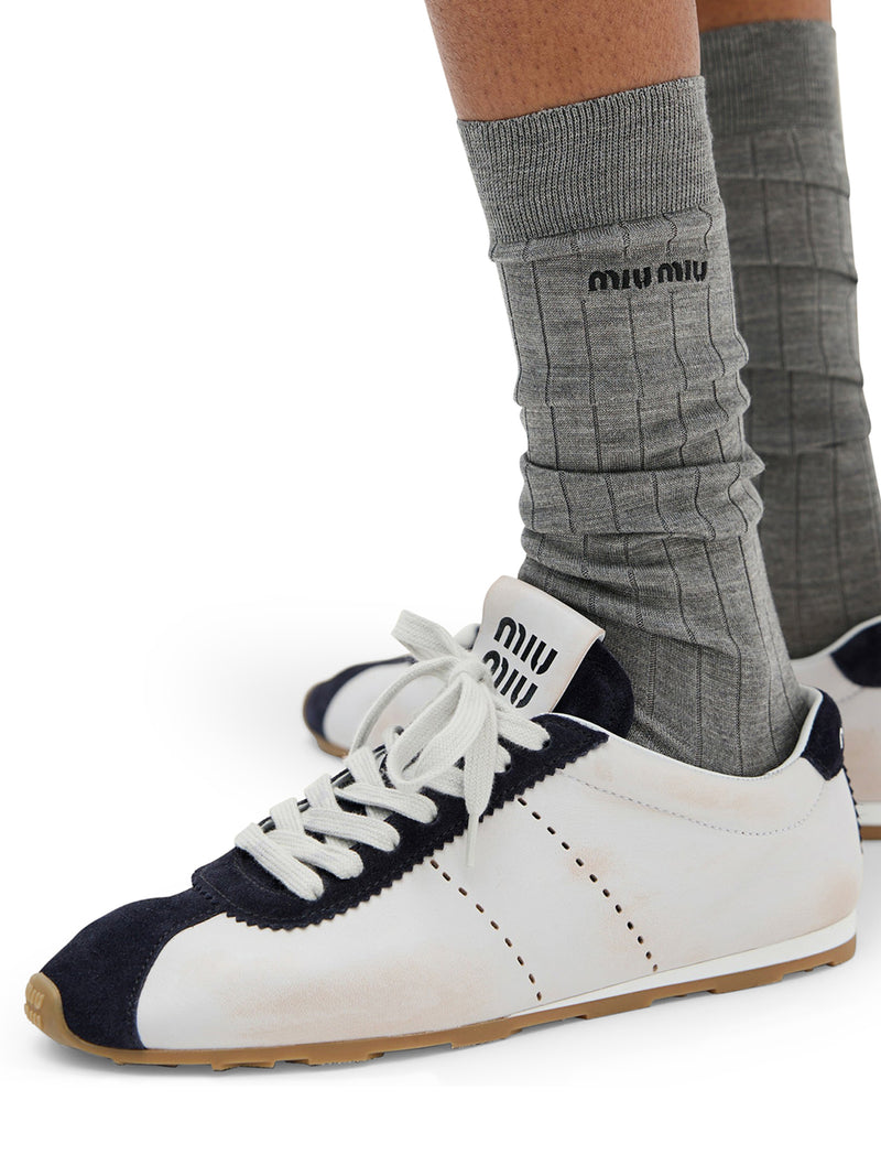 PLUME SNEAKERS IN NAPPA AND SUEDE