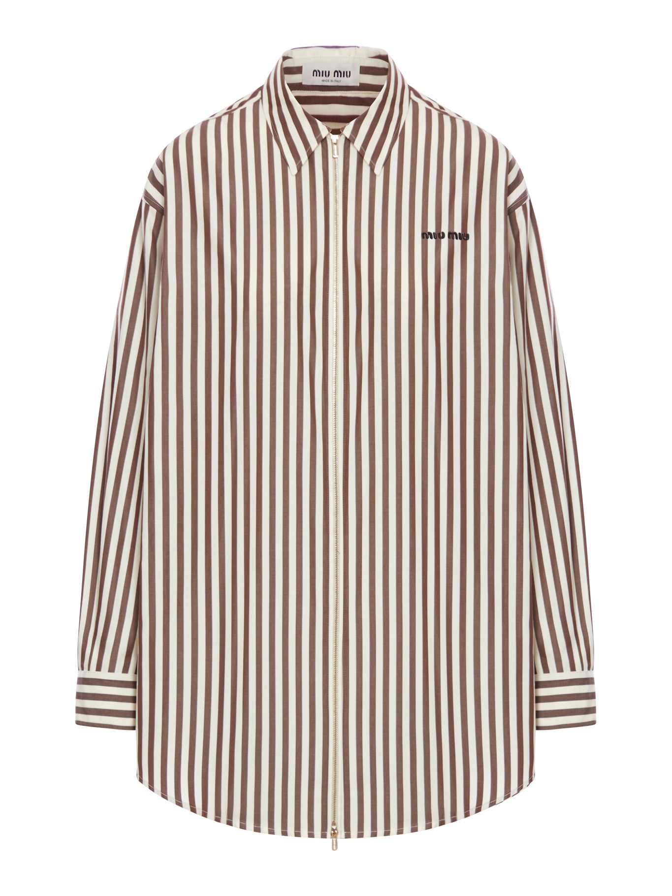 OVERSIZED STRIPED SHIRT WITH LOGO