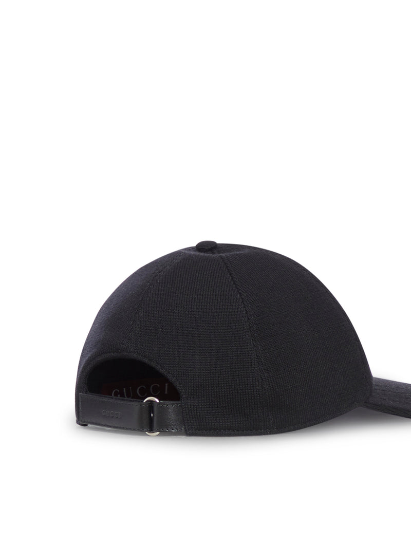 EMBROIDERED WOOL BASEBALL CAP