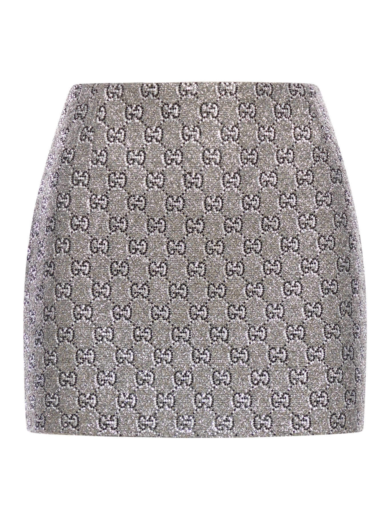 EMBROIDERED MINI SKIRT IN WOOL TWEED GG