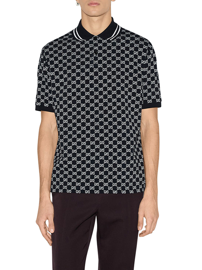 GG JACQUARD COTTON PIQUET POLO