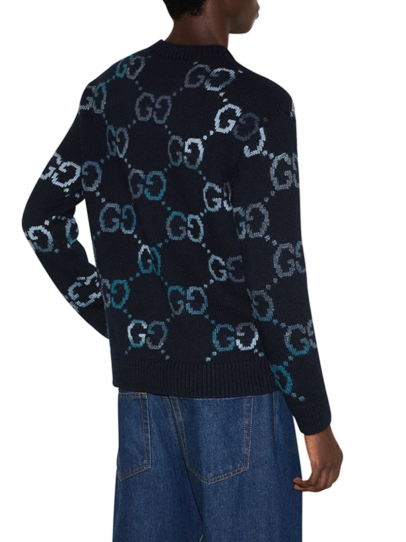 WOOL SWEATER WITH GG INTARSIA