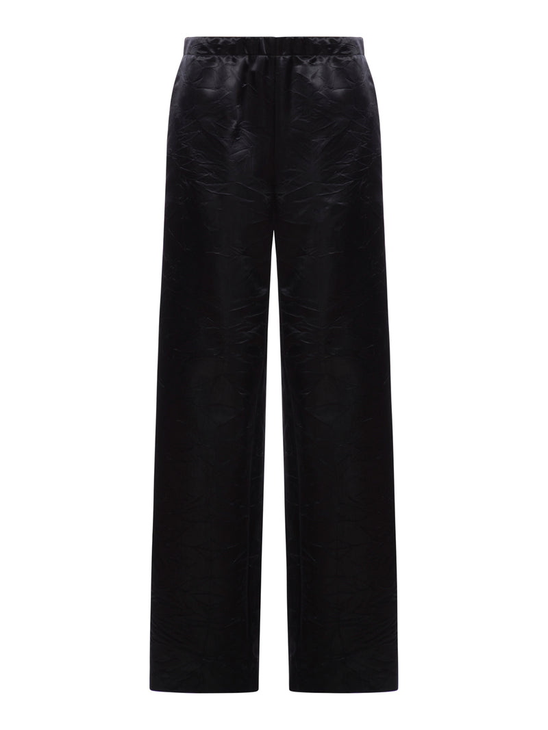 VISCOSE TROUSERS WITH WRINKLED EFFECT