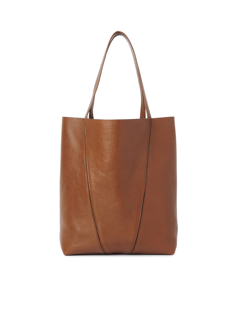 CHLOÉ SPIN TOTE BAG IN GRANATE LEATHER