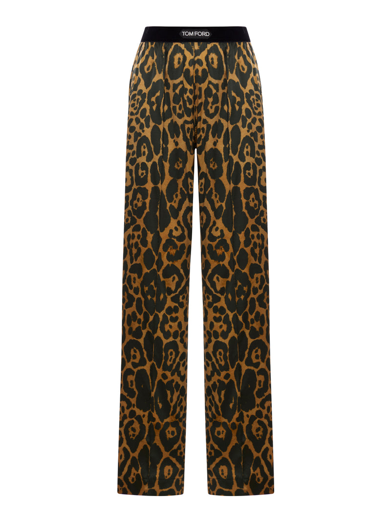 PRINTED SILK TROUSERS