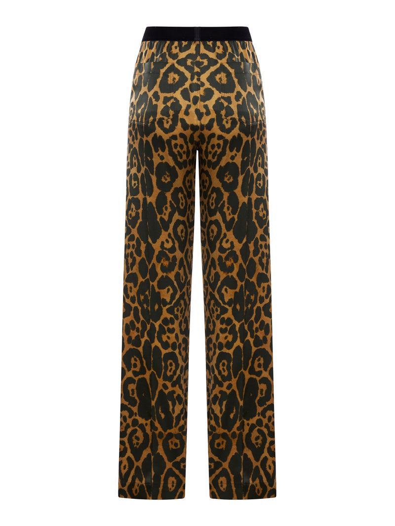 PRINTED SILK TROUSERS