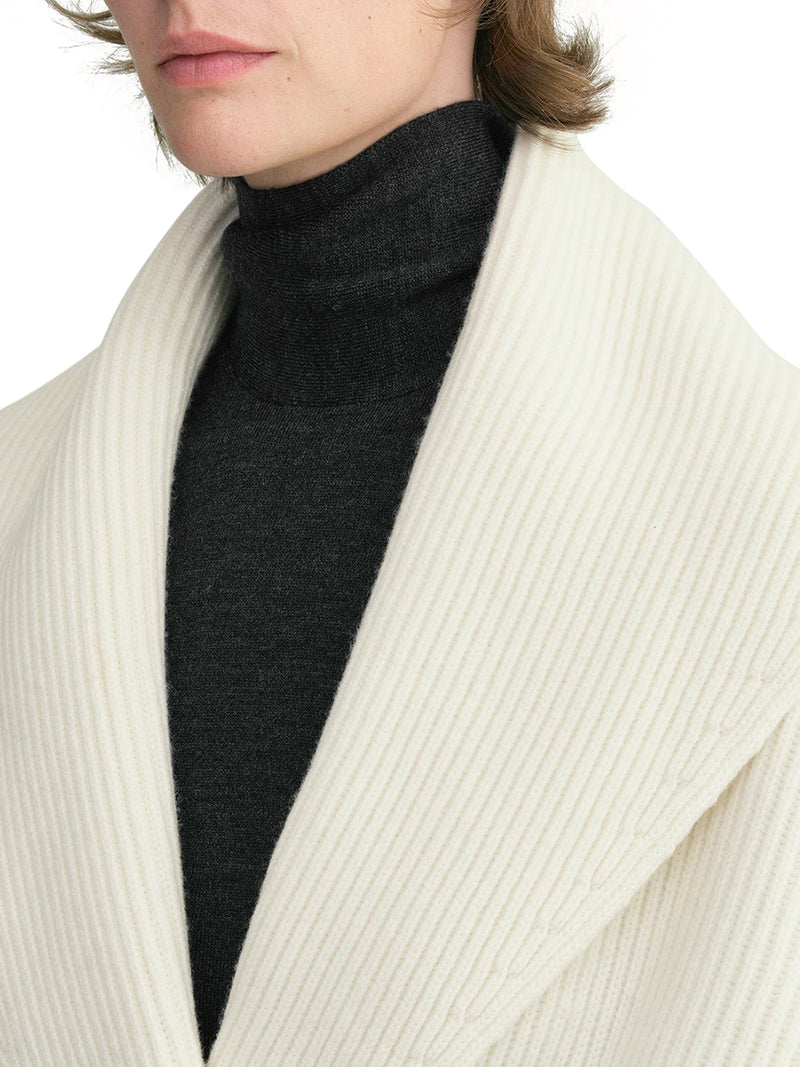 Shawl-lapel cardigan