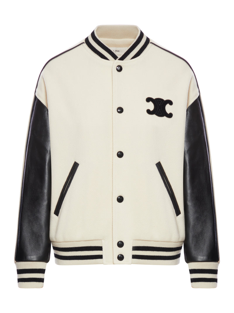 TRIOMPHE TWO-MATERIAL TEDDY JACKET