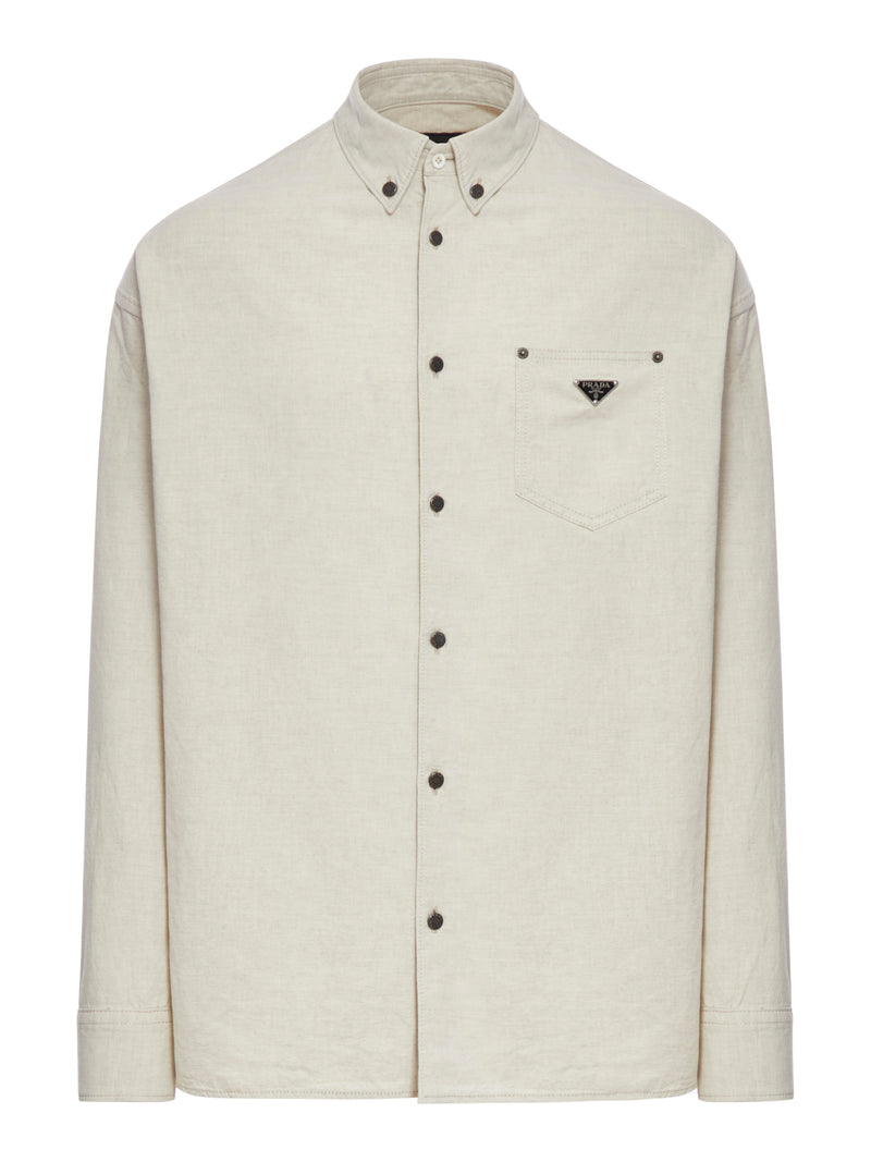 LINEN SHIRT WITH LOGO