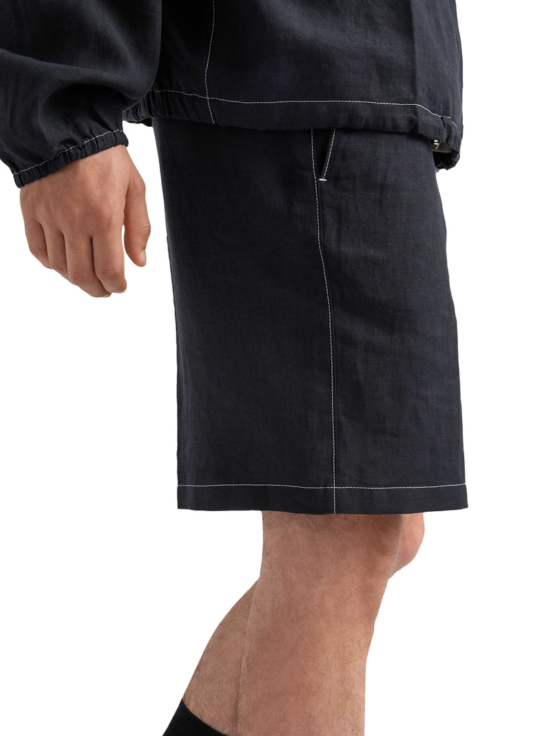 LINEN BERMUDA SHORTS