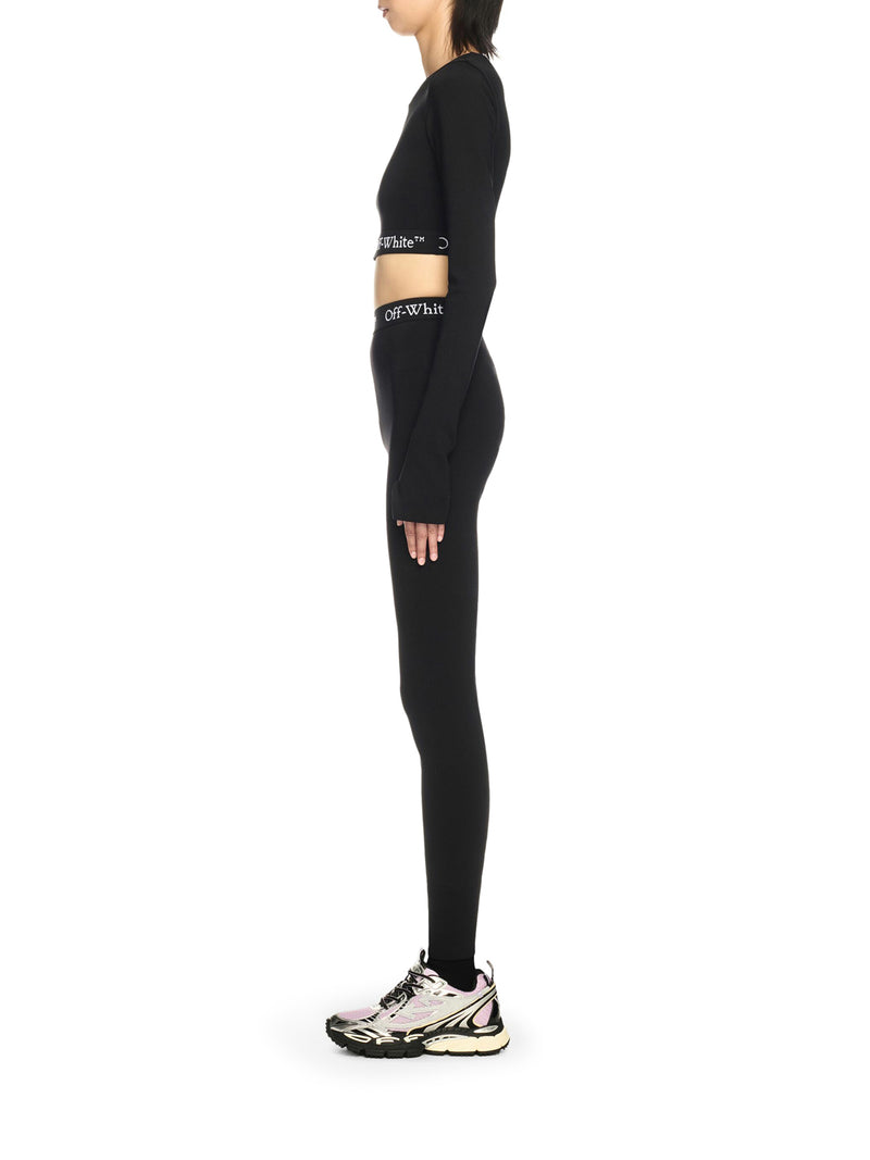 SPORTS LEGGINGS WITH LOGO BAND